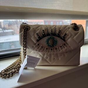 Kurt Geiger White Crossbody Bag with Eye Embroidery NWT